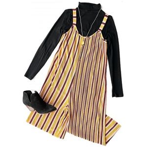 Retro Stripe Jumpsuit | size L